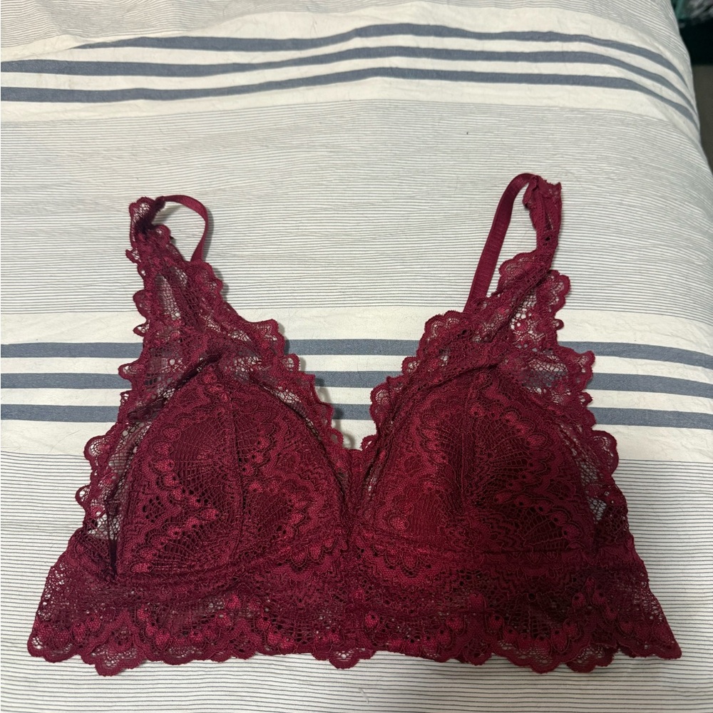 SHEIN Burgundy Lace Bralette